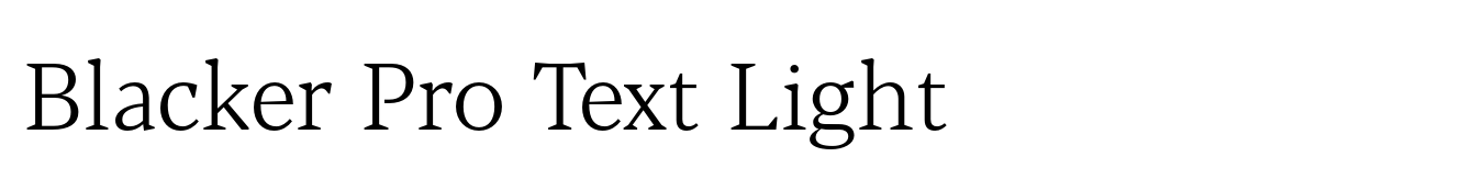 Blacker Pro Text Light